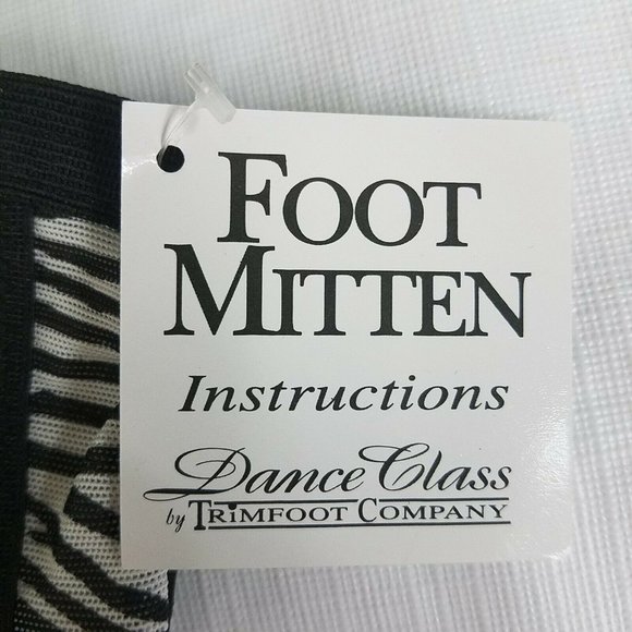 Foot Mittens Dance Class Toe Socks shoe Zebra Print Small - Picture 7 of 7